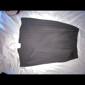 Black Pin-Stripe Pencil Skirt